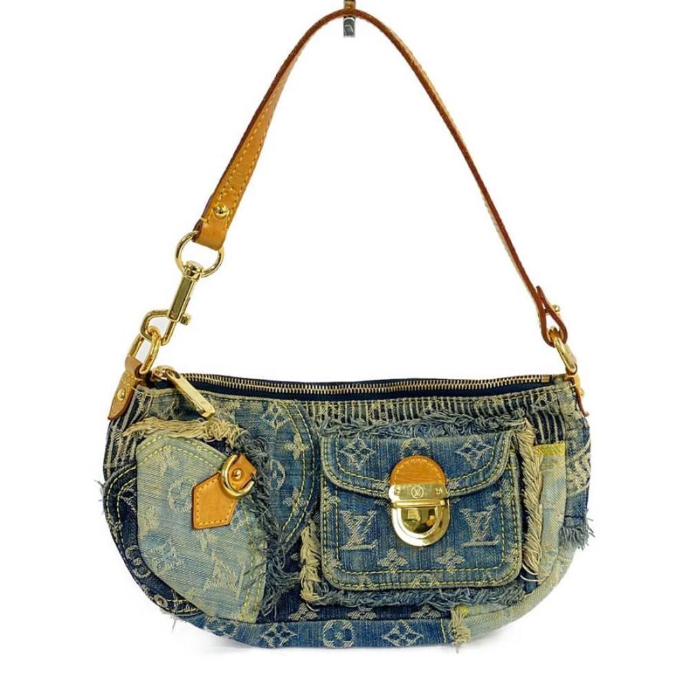 Louis Vuitton Monogram Denim Patchwork Pouchy Sho… - image 1